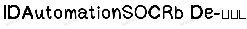 IDAutomationSOCRb De字体转换